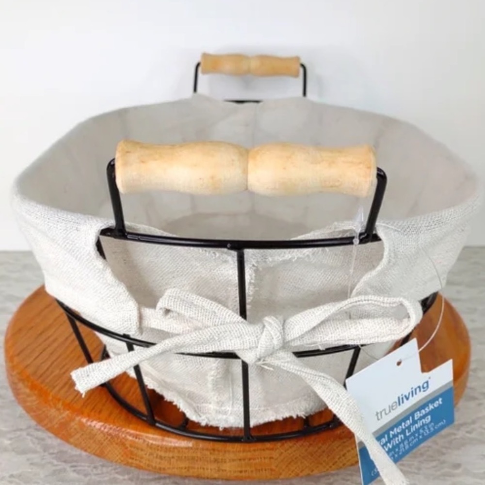 True Living Oval Metal Baskets with Lining (set of 4)